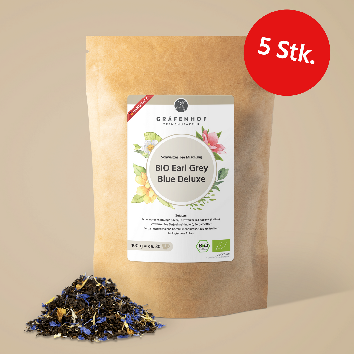 BIO Earl Grey Blue Deluxe - 5 Stk. x 100g
