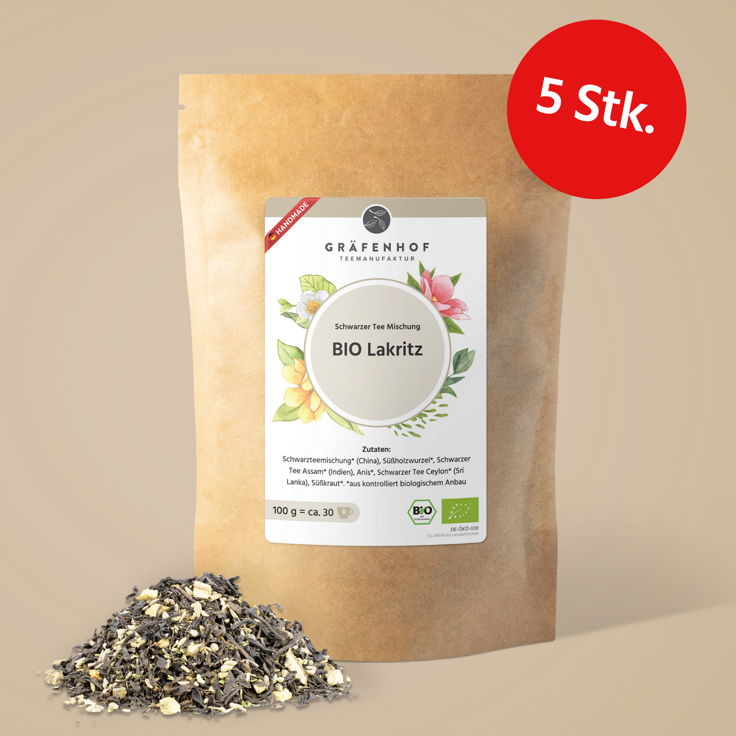 BIO Lakritz - 5 Stk. x 100g