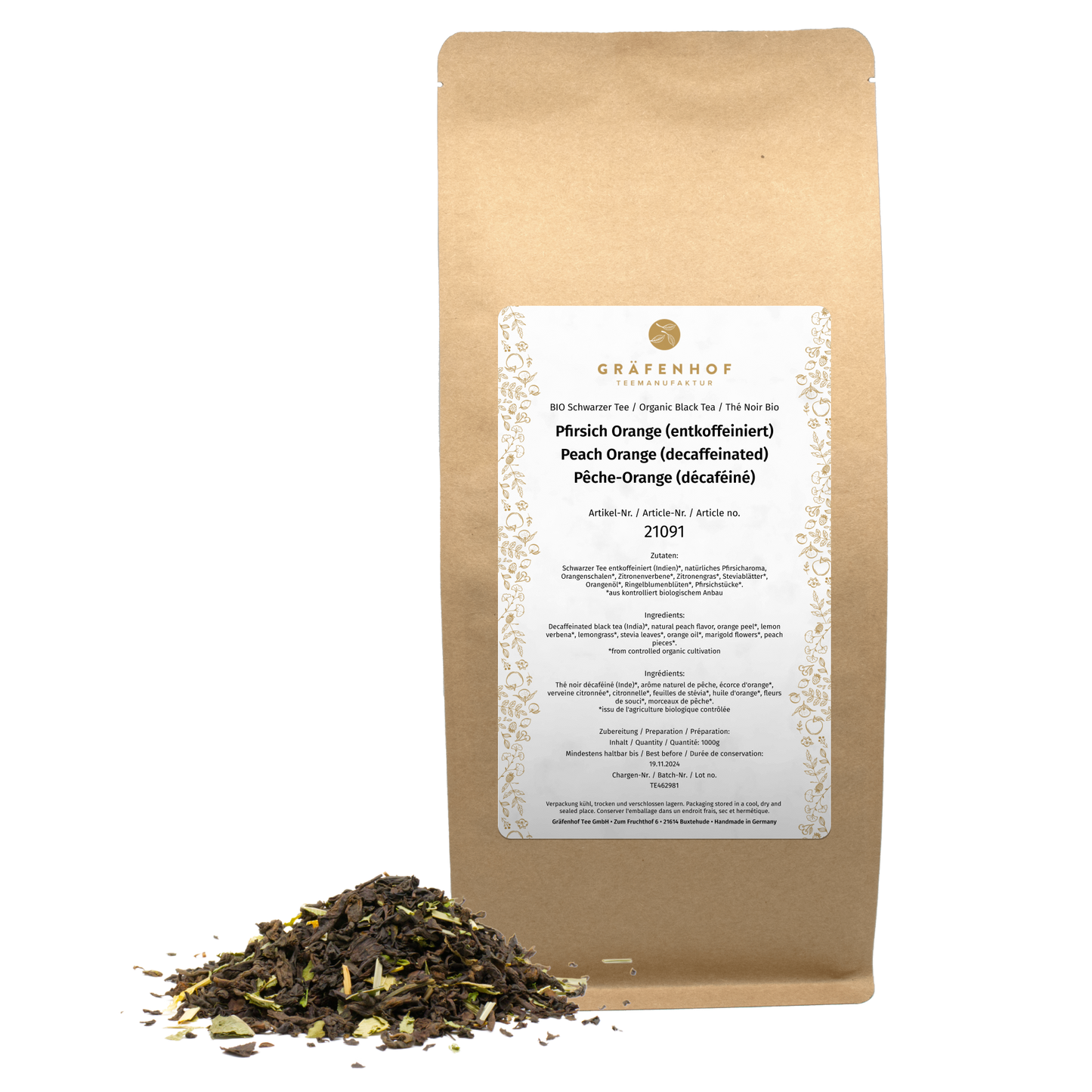 BIO Pfirsich Orange (entkoffeiniert)