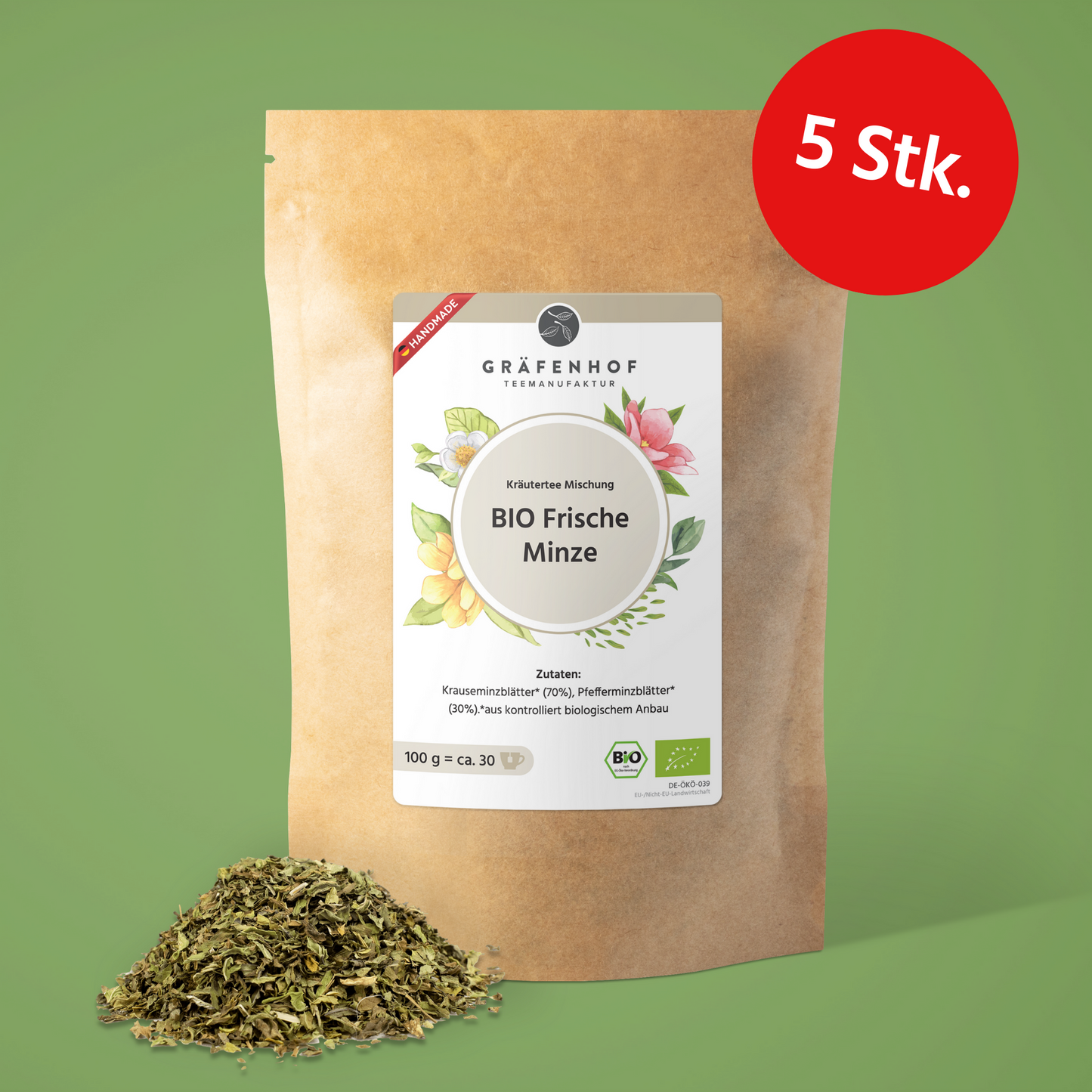 BIO Frische Minze - 5 Stk. x 100g