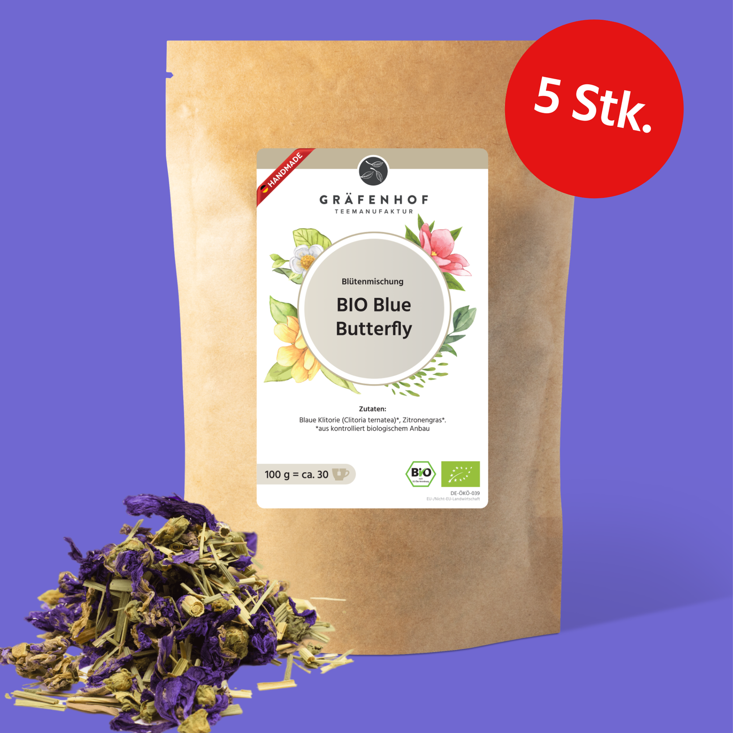 BIO Blue Butterfly - 5 Stk. x 100g