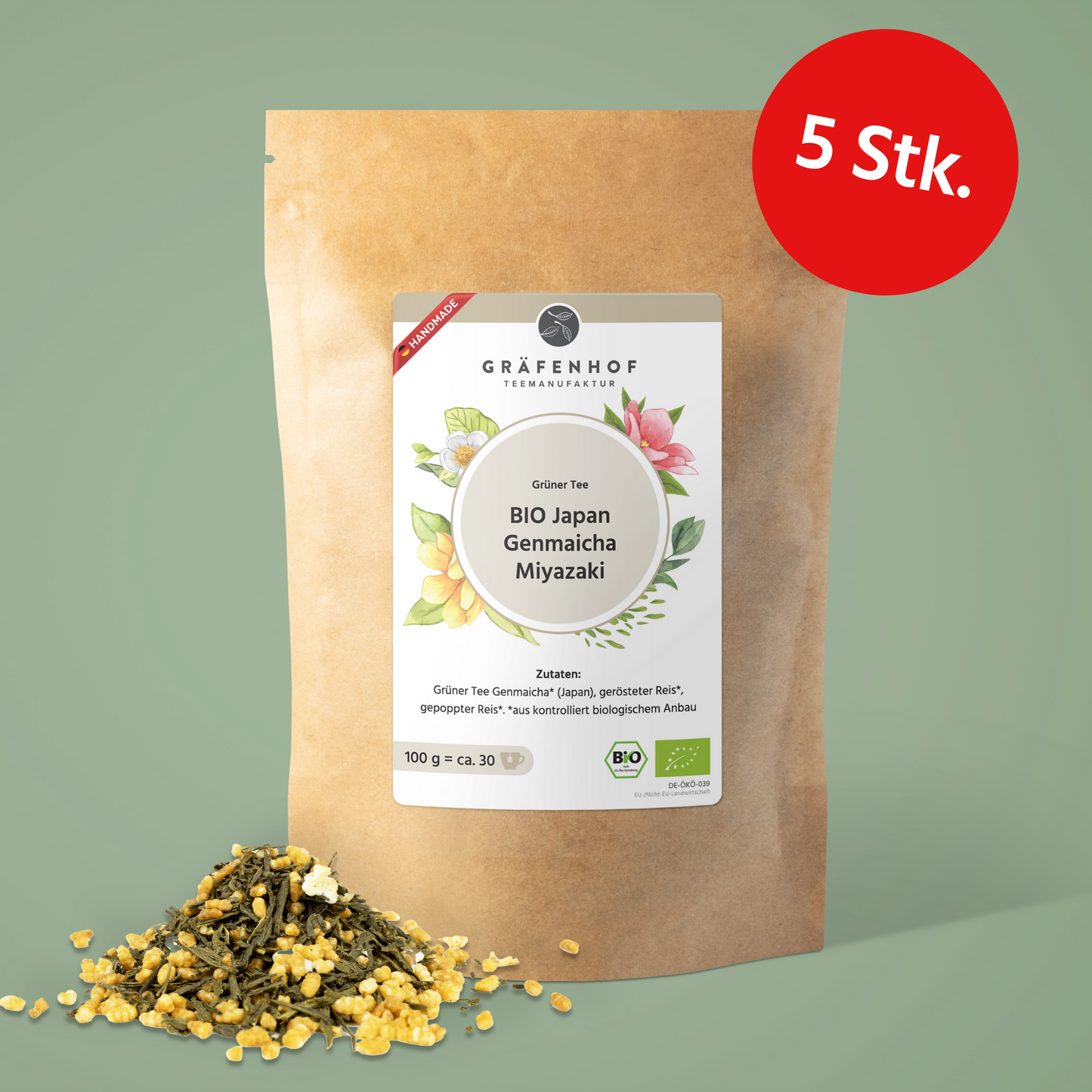 BIO Japan Genmaicha Miyazaki - 5 Stk. x 100g