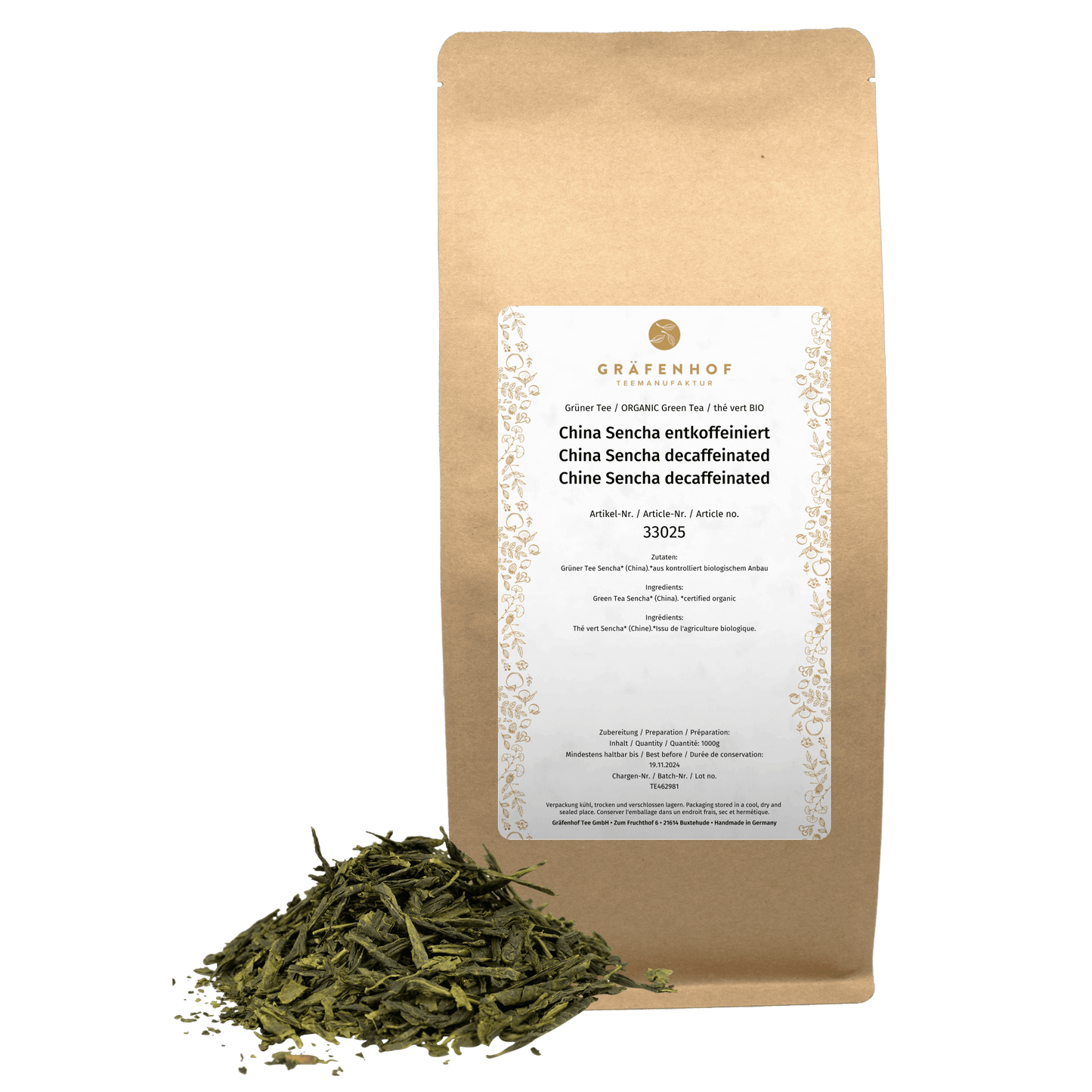 China Sencha, entkoffeiniert