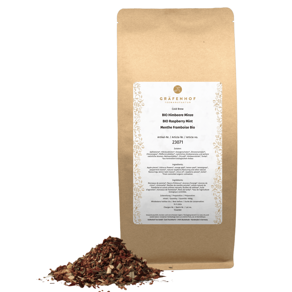 BIO Eistee Himbeere Minze (Cold Brew)