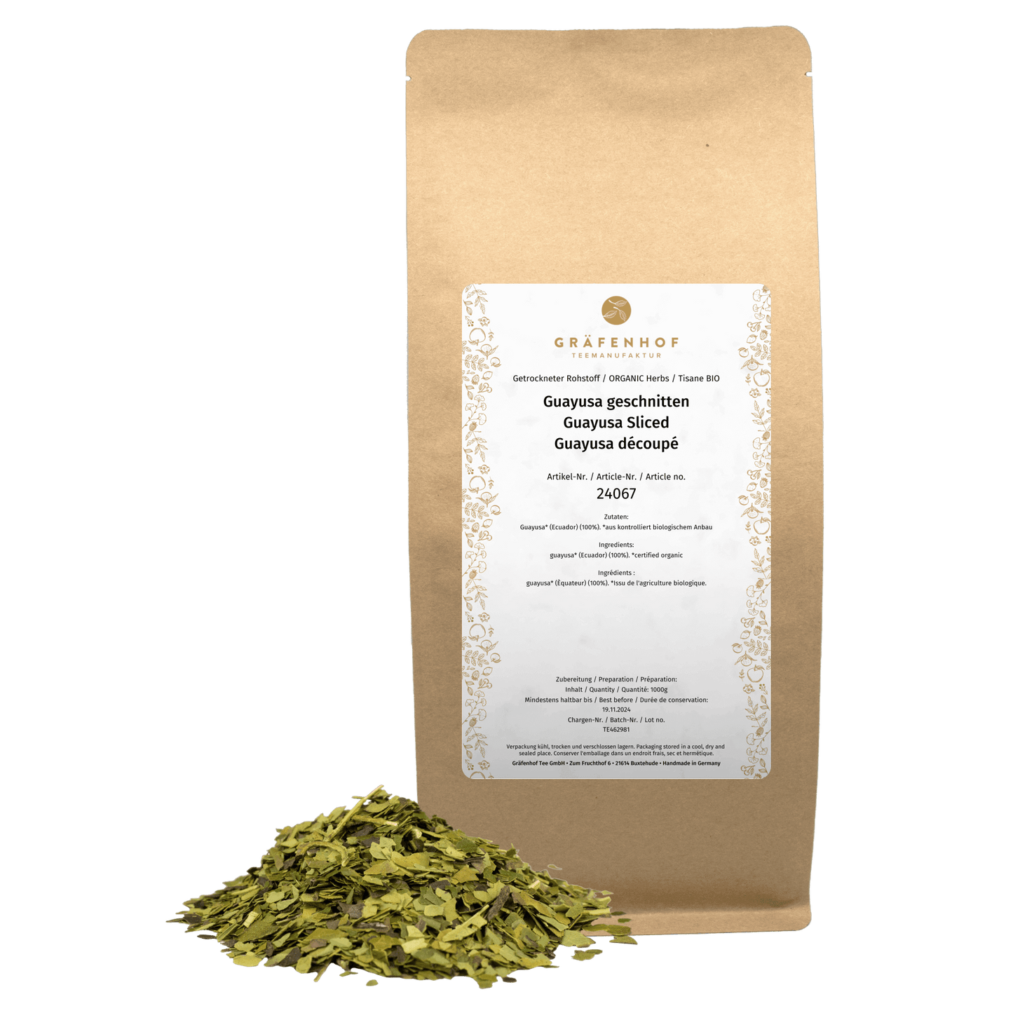 Guayusa geschnitten
