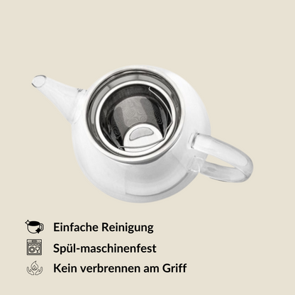 Gräfenhof Teekanne aus Glas 1,2L