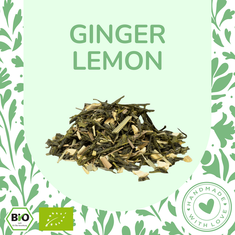 Ginger Lemon Tee, Pyramidenbeutel mit Sachet