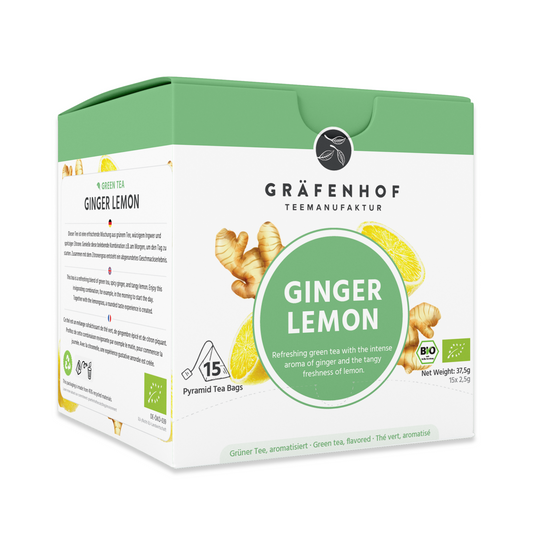 Ginger Lemon Tee, Pyramidenbeutel mit Sachet