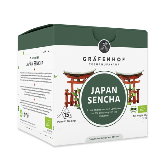 Japan Sencha Tee, Pyramidenbeutel mit Sachet