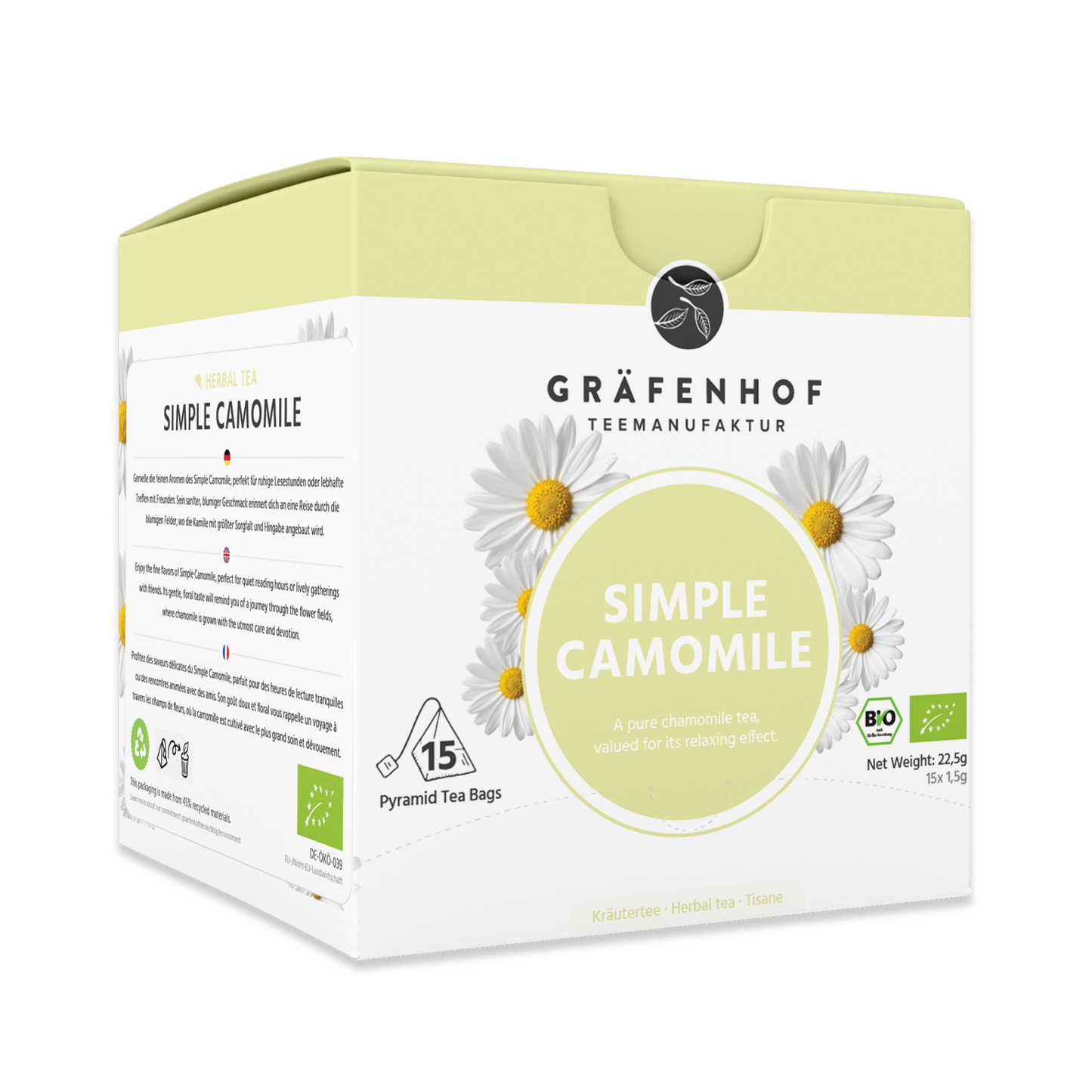 Simple Camomile Tee, Pyramidenbeutel mit Sachet